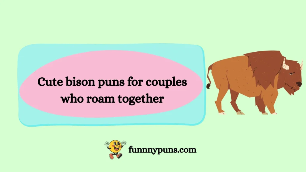 Cute bison puns for couples who roam together