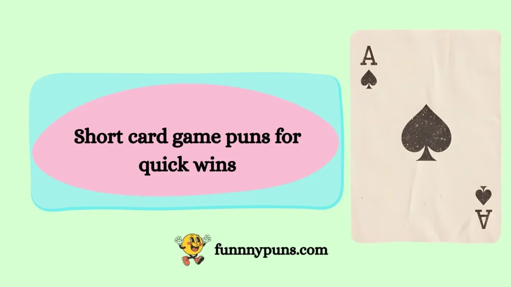Short card game puns for quick wins