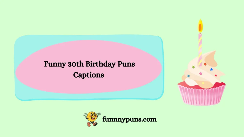 Funny 30th Birthday Puns Captions 