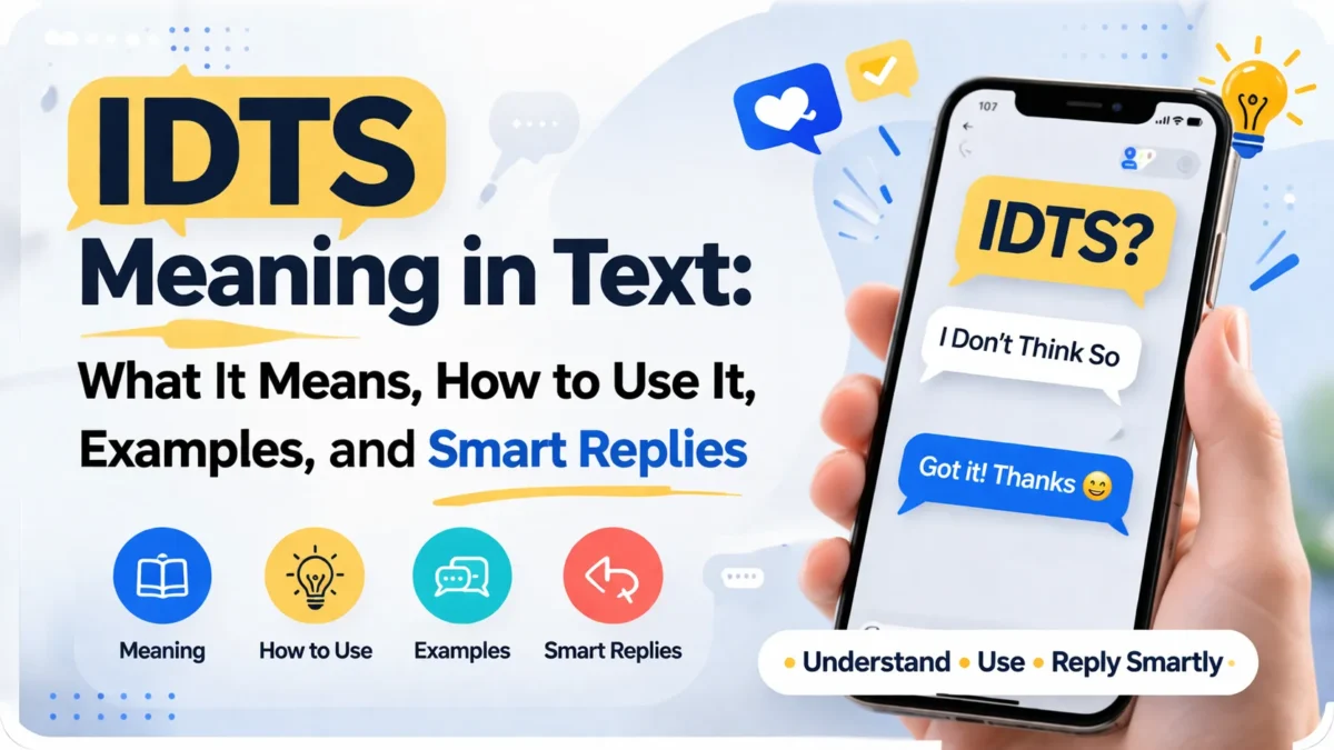 IDTS Meaning in Text: What It Means, How to Use It, Examples, and Smart Replies