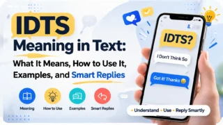 IDTS Meaning in Text: What It Means, How to Use It, Examples, and Smart Replies