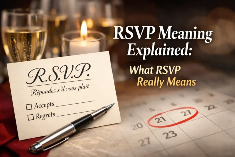 RSVP Meaning Explained: What RSVP Really Means