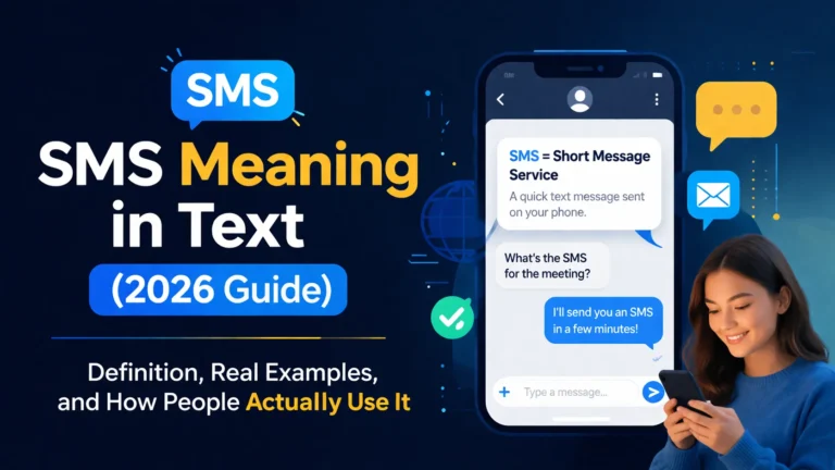 SMS Meaning in Text (2026 Guide): Definition, Real Examples, and How People Actually Use It